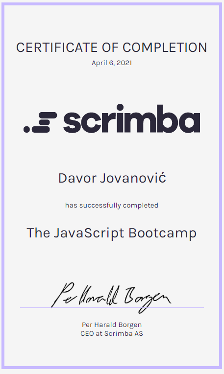The JavaScript Bootcamp (Scrimba)